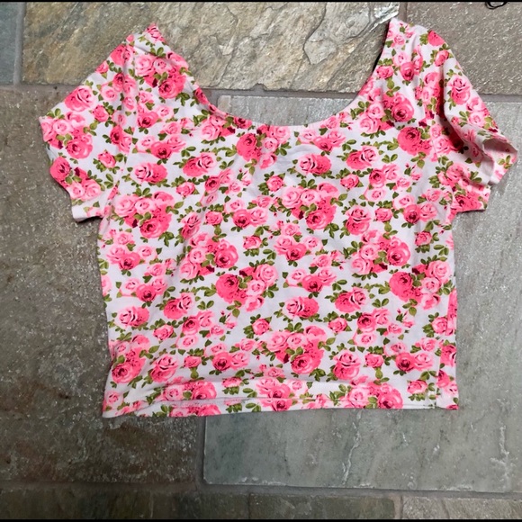 H&M Floral Crop Top - Picture 1 of 5